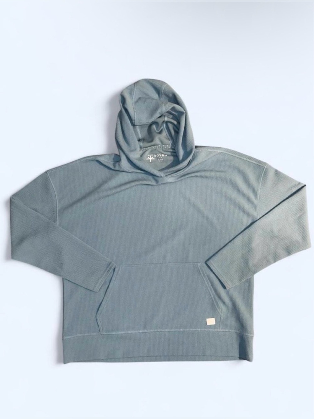 Soybu Textured Performance Hoodie Women’s Large Light Blue Athletic Pullover